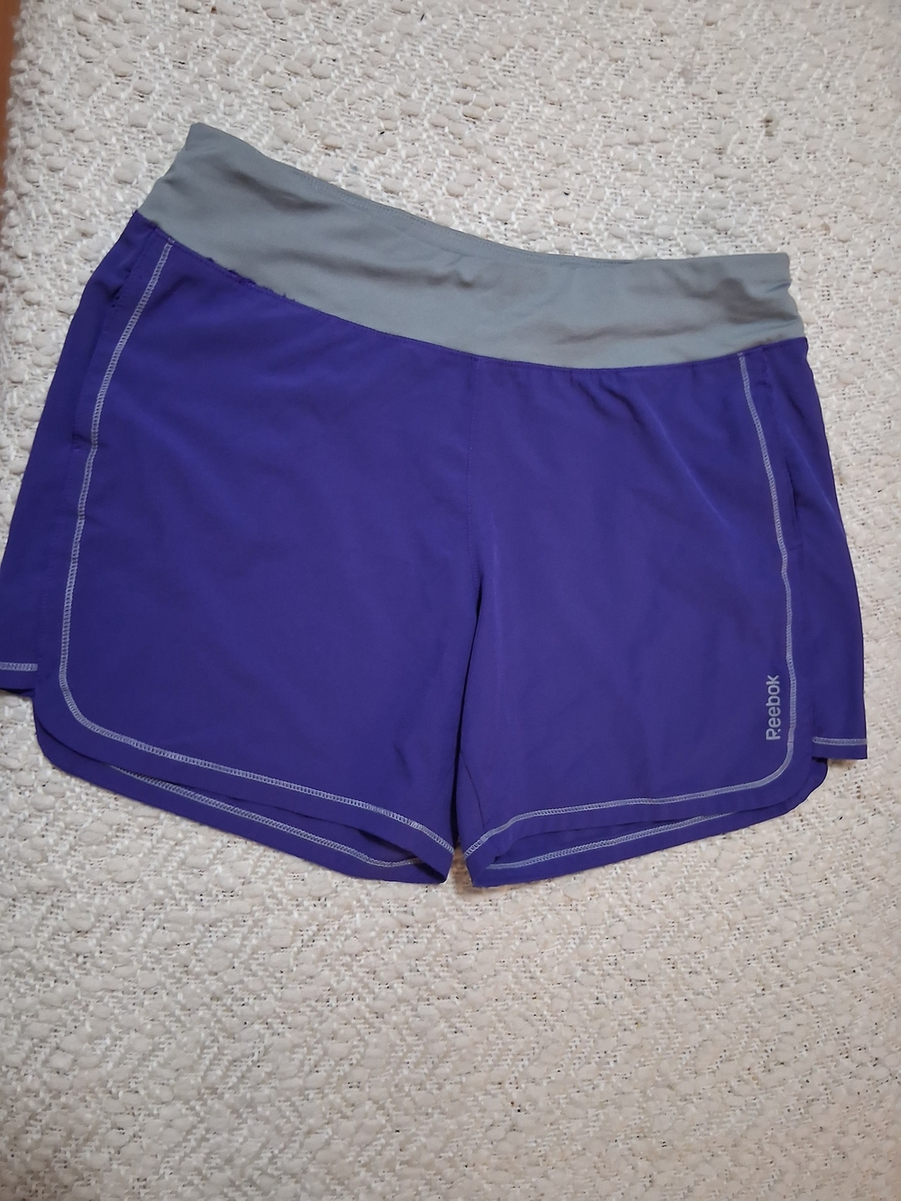 Reebok Purple & Gray Athletic Running Shorts🤍💜